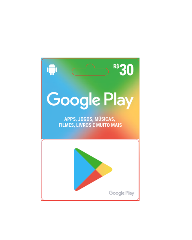 Google Play GCard - R$ 30